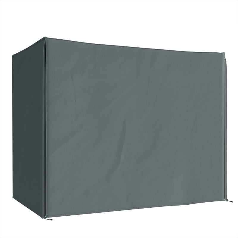 3 Seater Garden Swing Cover, Waterproof 420D Outdoor Swing Bench Cover with Zip, Windproof and Anti-UV, Grey