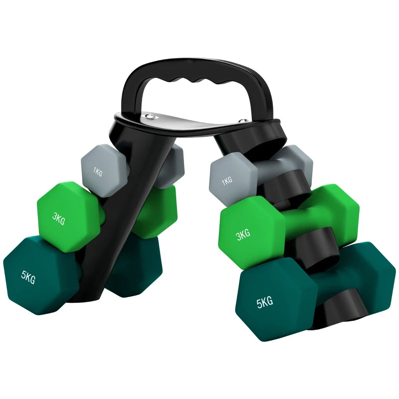 Soozier 40 LBS Hex Dumbbell Set with Vertical Rack, Adjustable Dumbbells, Hand Weights for Home Gym Strength Training, Green