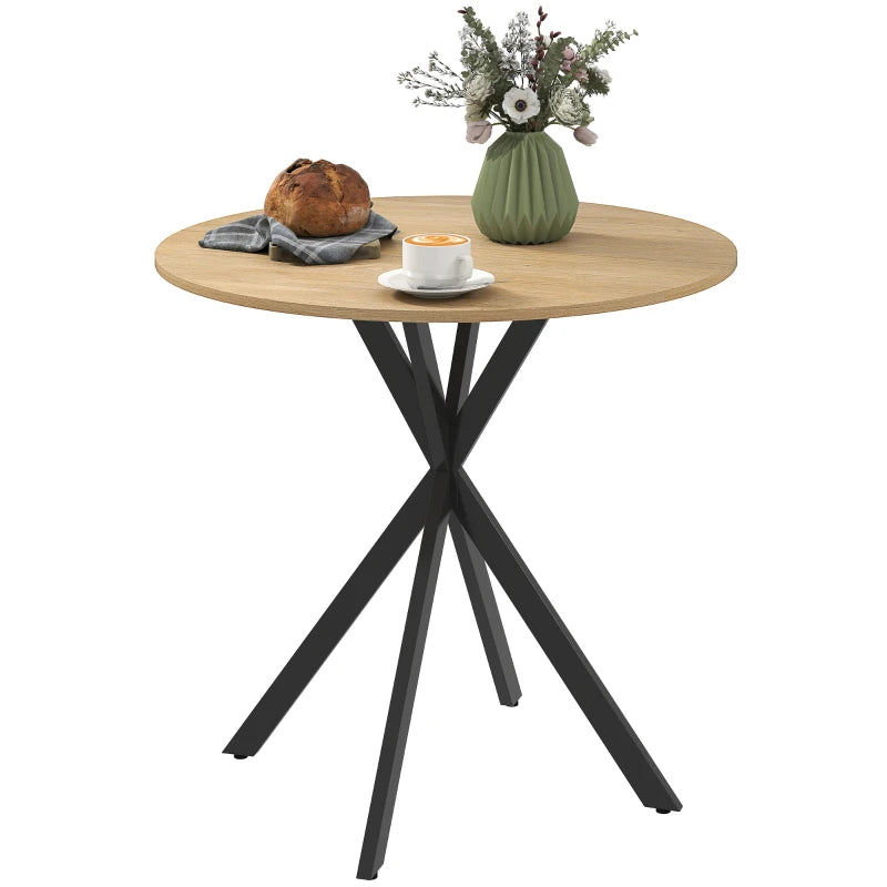31.5" Industrial Round Dining Table - White Oak
