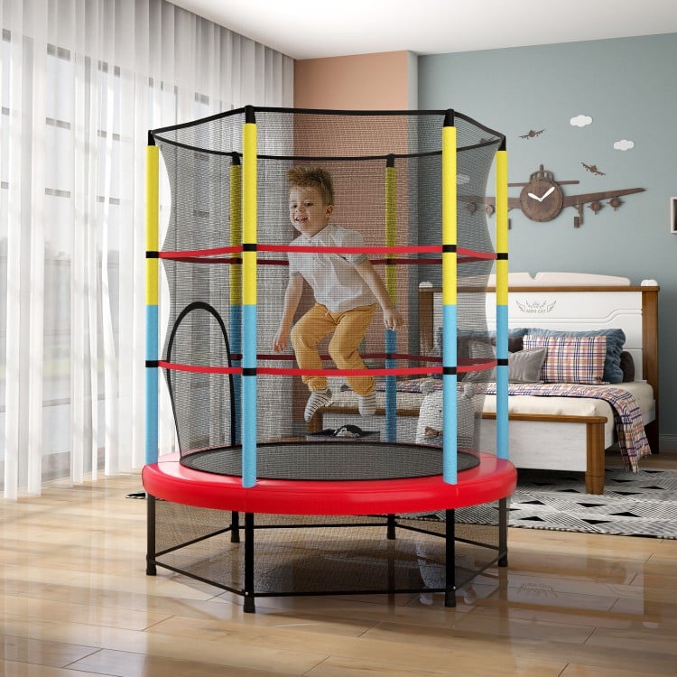 Kids Trampoline Recreational Bounce Jumper with Safety Enclosure Net
