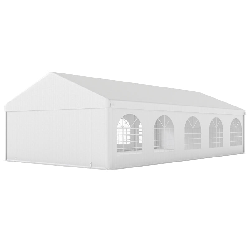 16'x32' Heavy Duty Large Party Tent & Carport with Removable Sidewalls, Portable Garage Canopy Tent, White