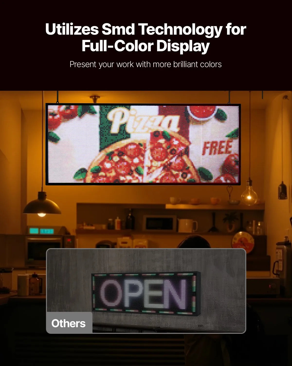 VEVOR 40x18in Programmable LED Sign Digital Scrolling Display Board P6 Fullcolor