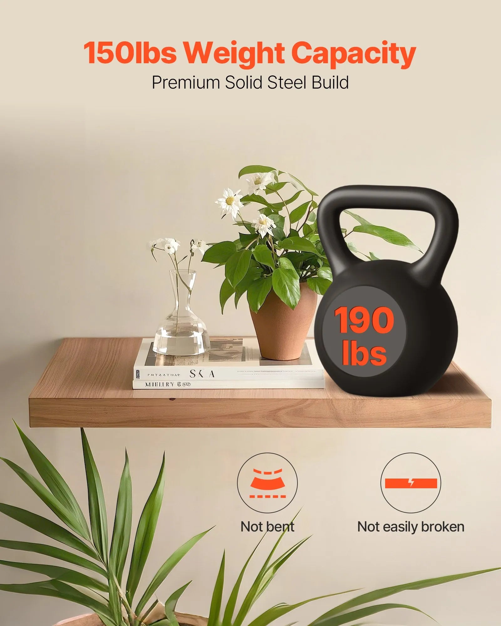VEVOR 1 Pack Shelf Bracket 34 inch / 863.6 mm Heavy Duty Floating Shelf Bracket