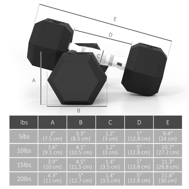 Soozier 100 LBS Hex Dumbbell Set with Rack, Rubber Coated Weights with Non-Slip Handles for Home Gym Strength Training