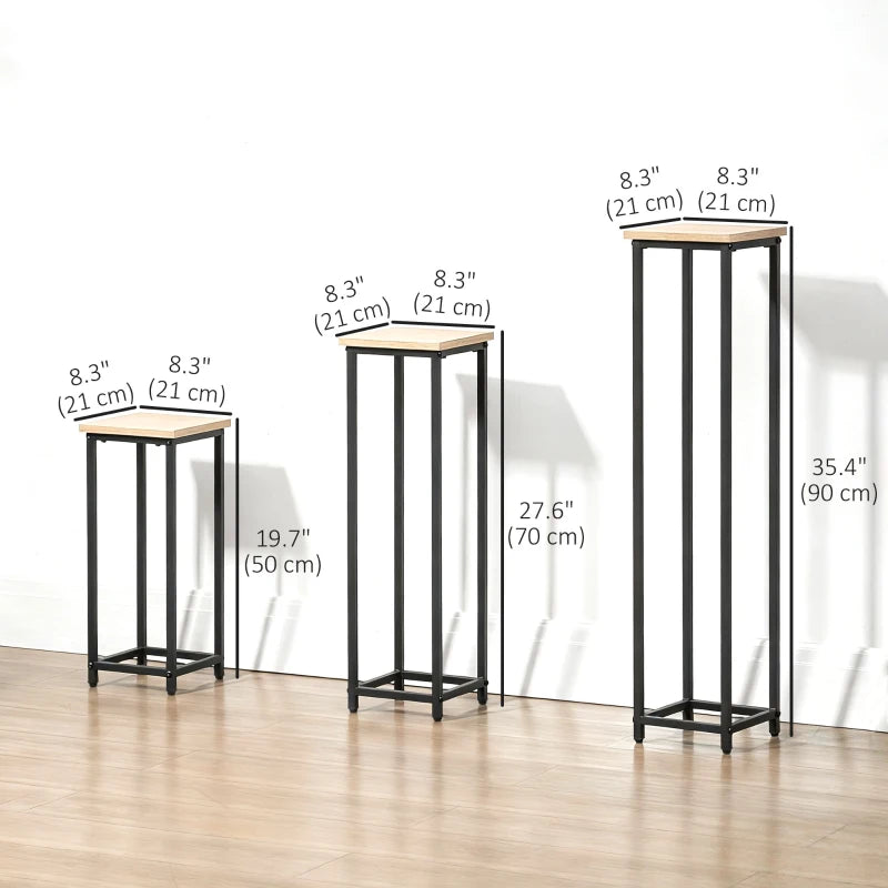 3 Packs Plant Stand Indoor, Metal Plant Stand Outdoor Plant Rack, Decorative Flower Display Holder for Patio Garden