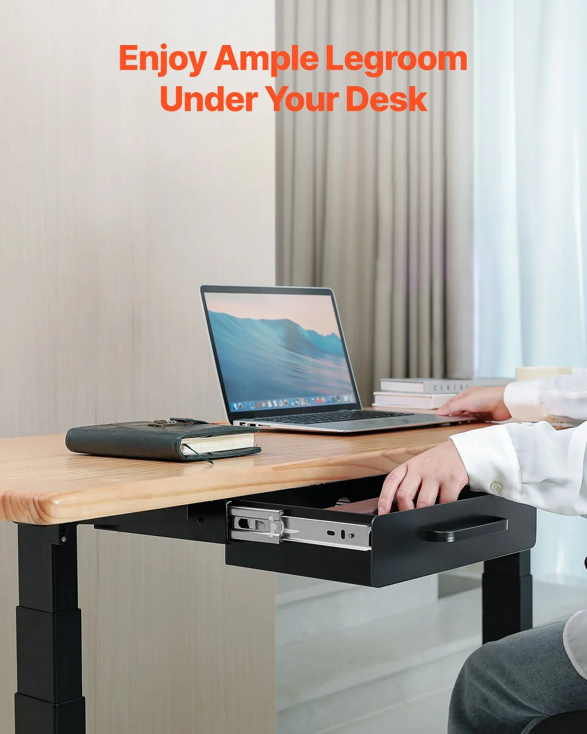 VEVOR 13" Under Desk Drawer Organizer Slide-out Drawer Space Saver Home Office