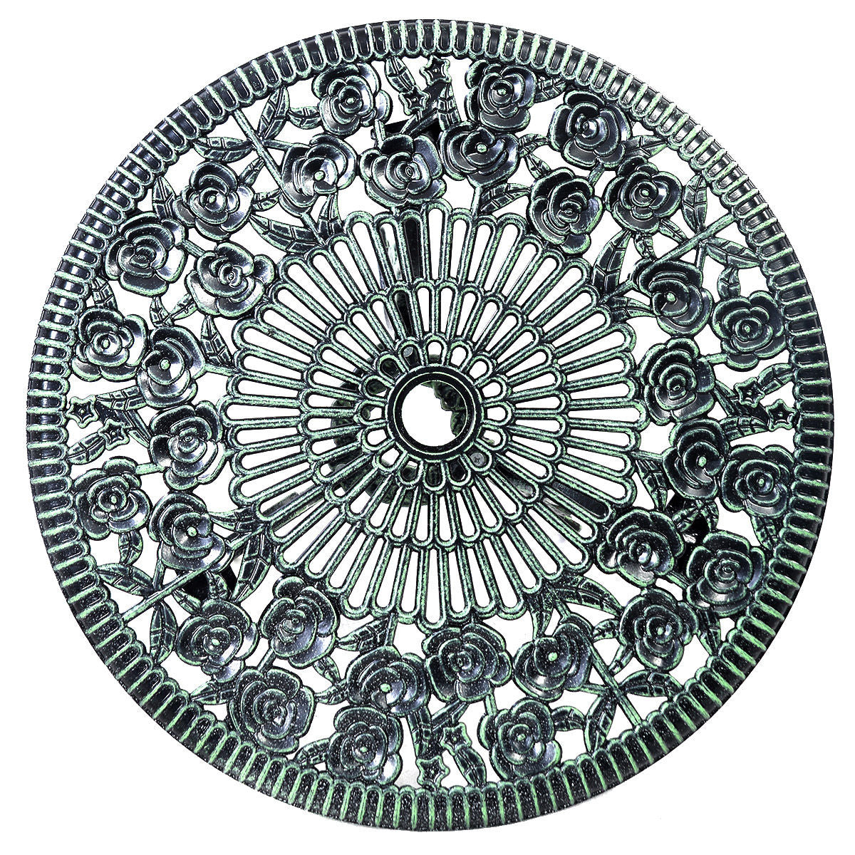 Outdoor Cast Aluminum Patio Furniture Set with Rose DesignÂ
