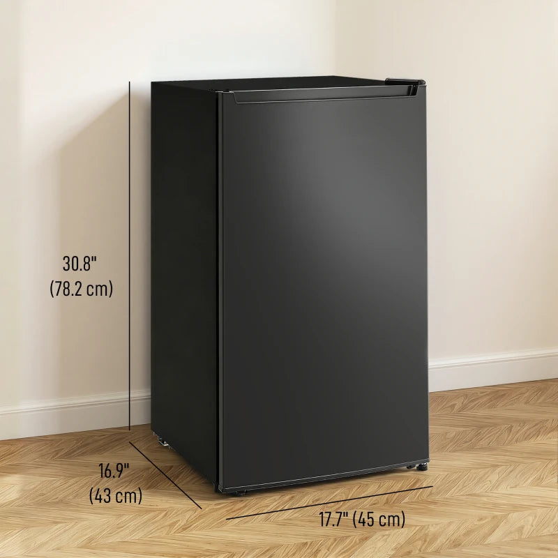 2.1 Cu. Ft. Mini Freezer, Compact Upright Freezer with Reversible Door, Removable Shelf, Adjustable Temperature, Black