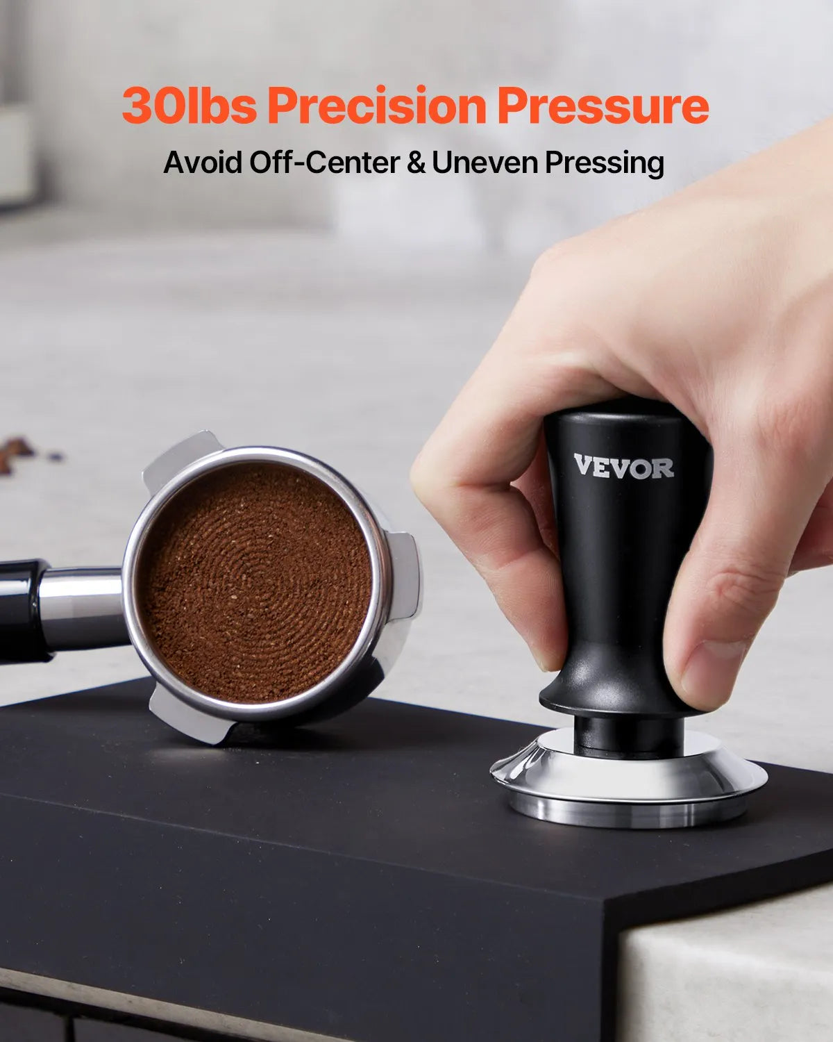 VEVOR 51mm Espresso Tamper Stainless Steel Coffee Tamper with Spring