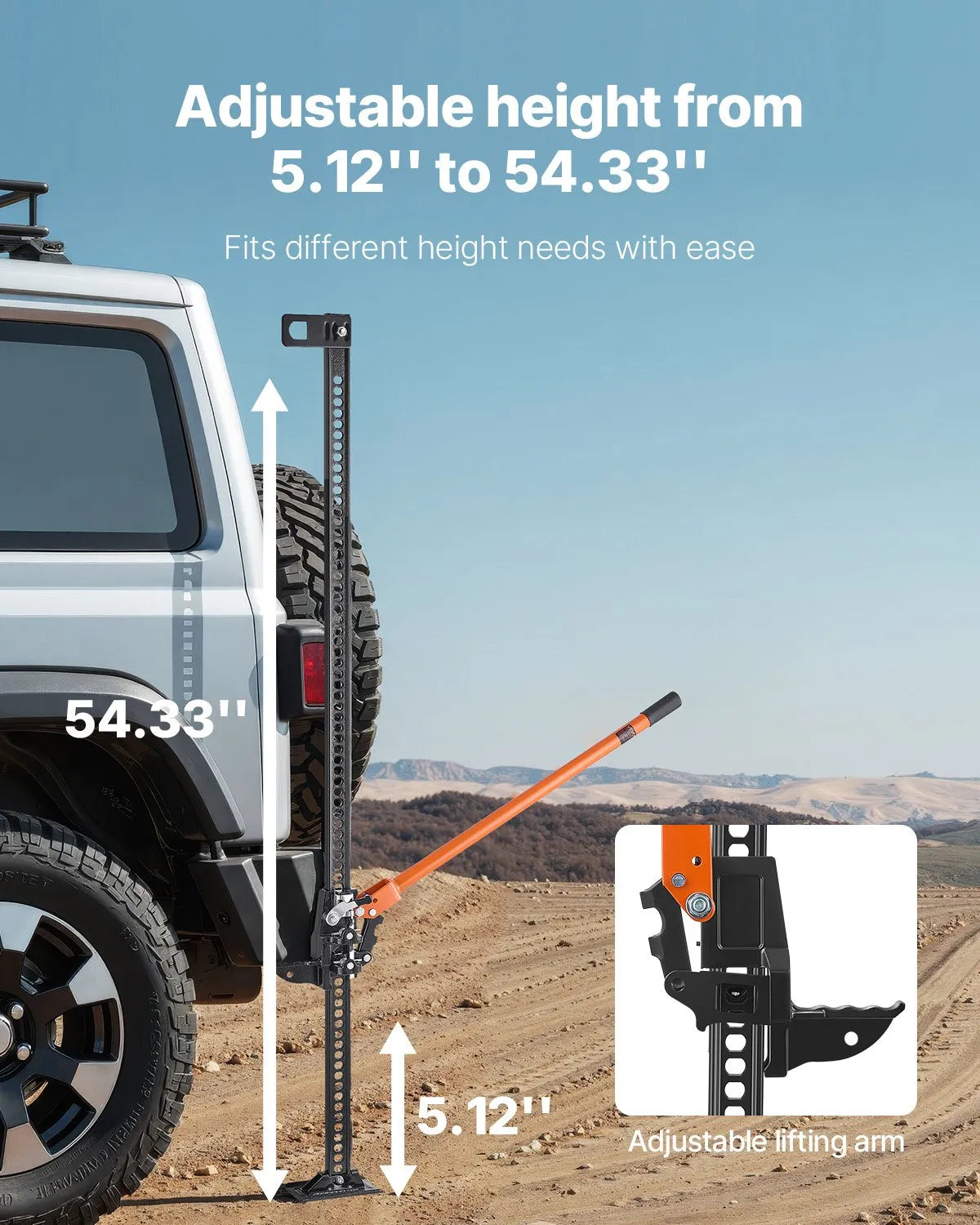VEVOR 60" Off Road Farm Jack Hoist 7000 Lbs High Lift Tractor Vehicle's Winch