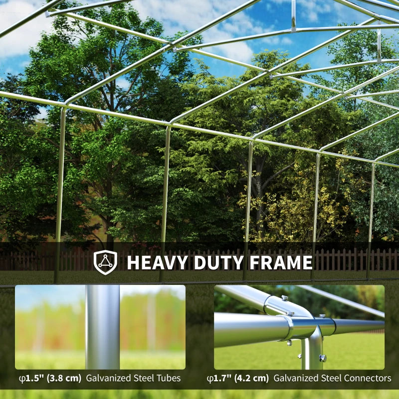 20'x33' Heavy Duty Large Party Tent Event Tent with Removable Sidewalls, for Weddings, Parties, Carports, Grey