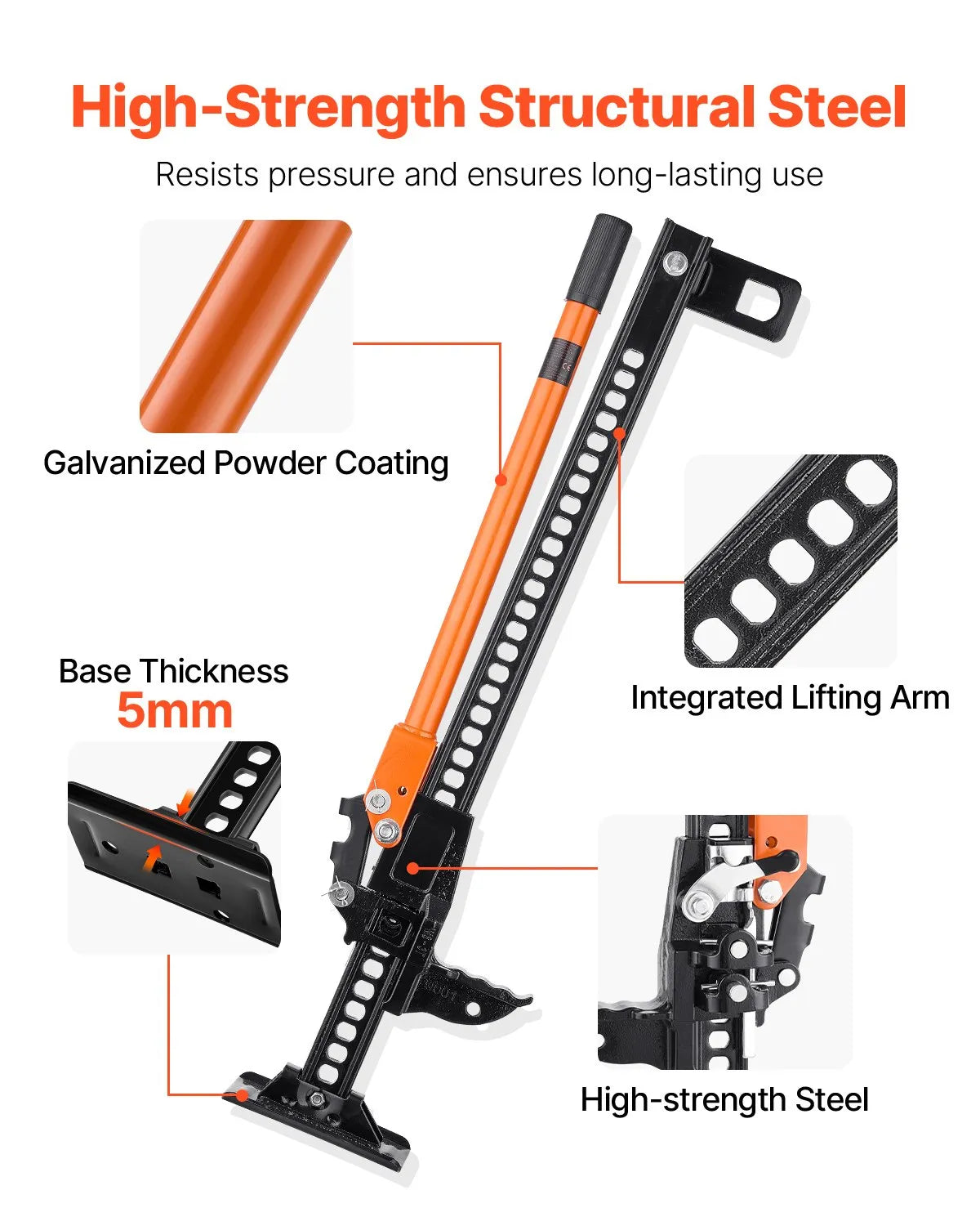 VEVOR 36" Off Road Farm Jack Hoist 7000 Lbs High Lift Tractor Vehicle's Winch