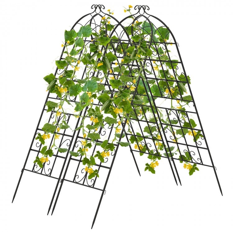 2/4 Pack 71 x 20 Inch Metal Garden Trellis for Climbing Plants-Set of 4