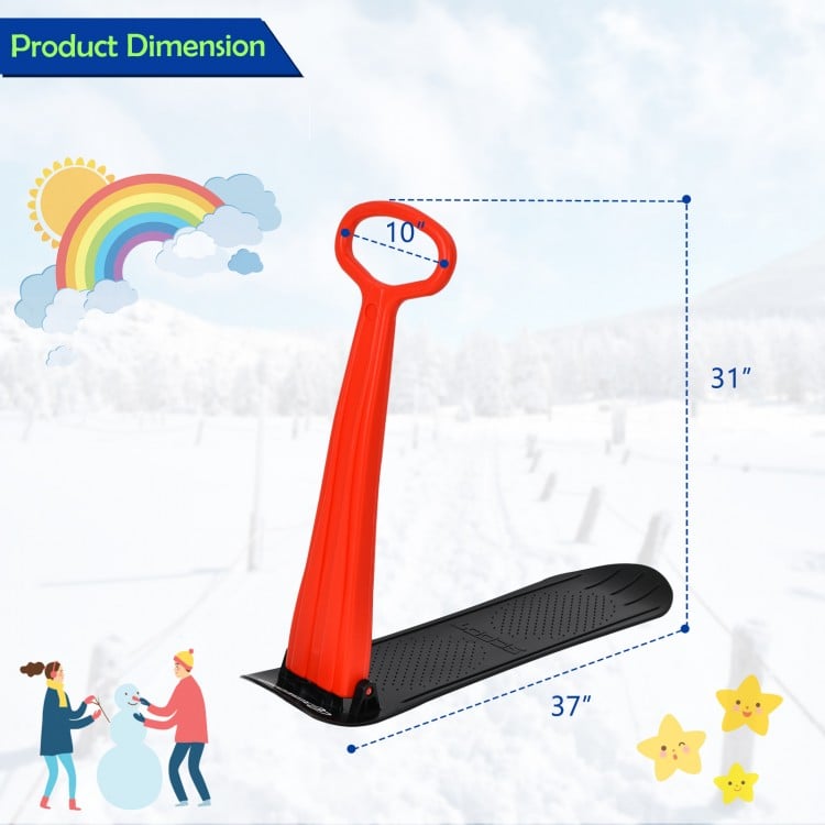 1-Rider Snow Scooter with Grip Handle-Black