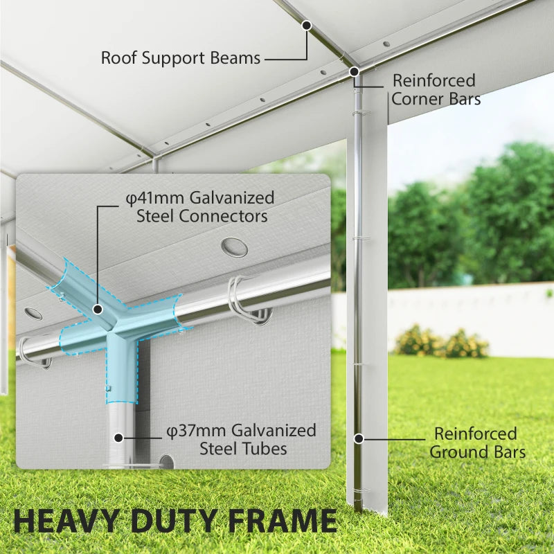 20' x 40' Party Tent, Outdoor Canopy Tent with 12 Removable Window Sidewalls for Parties, Wedding, Events, BBQ
