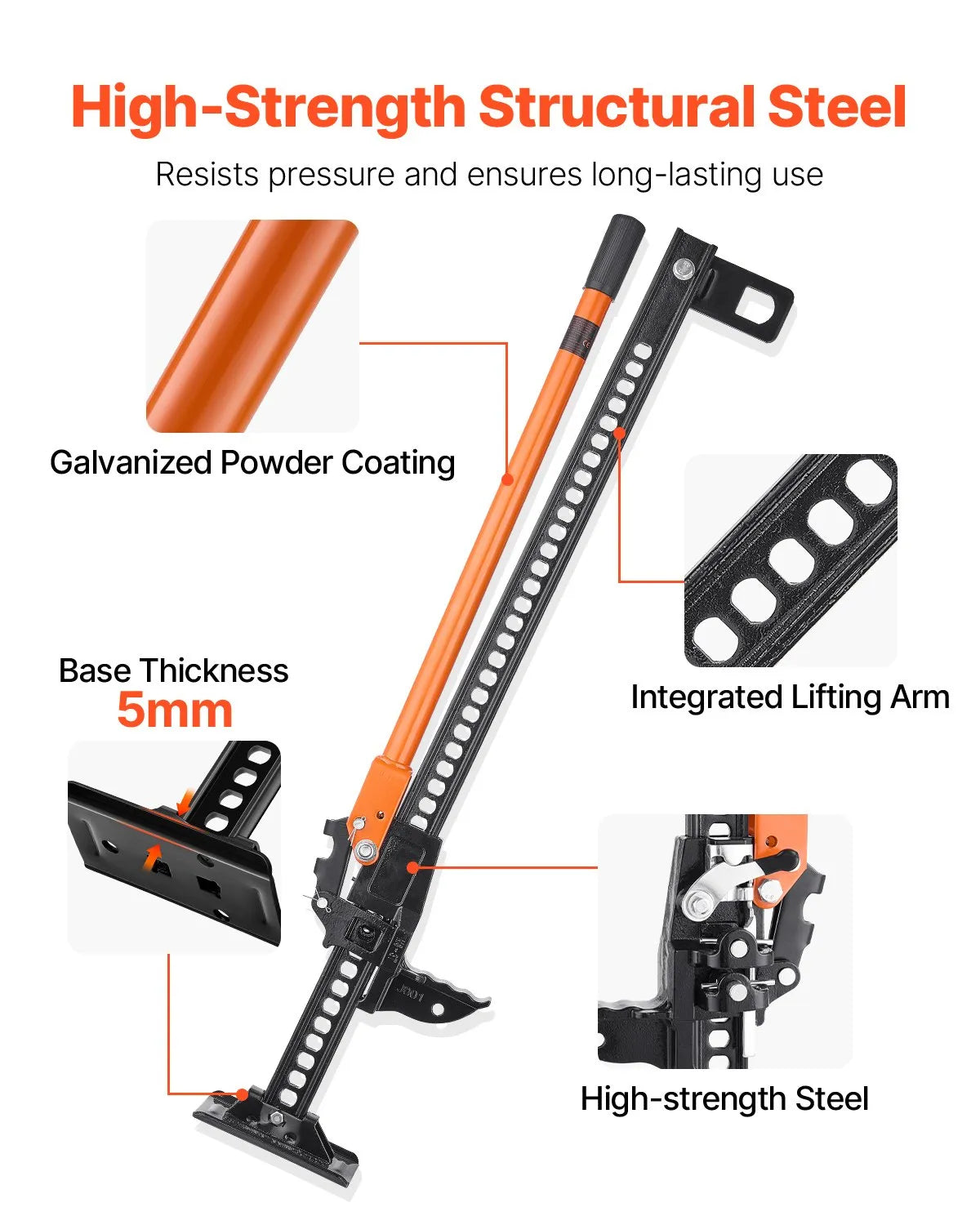 VEVOR 42" Off Road Farm Jack Hoist 7000 Lbs High Lift Tractor Vehicle's Winch