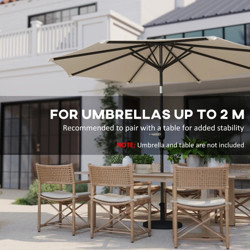 29 lbs Cement Patio Umbrella Base, 19" Heavy Duty Parasol Stand Market Umbrella Base Holder
