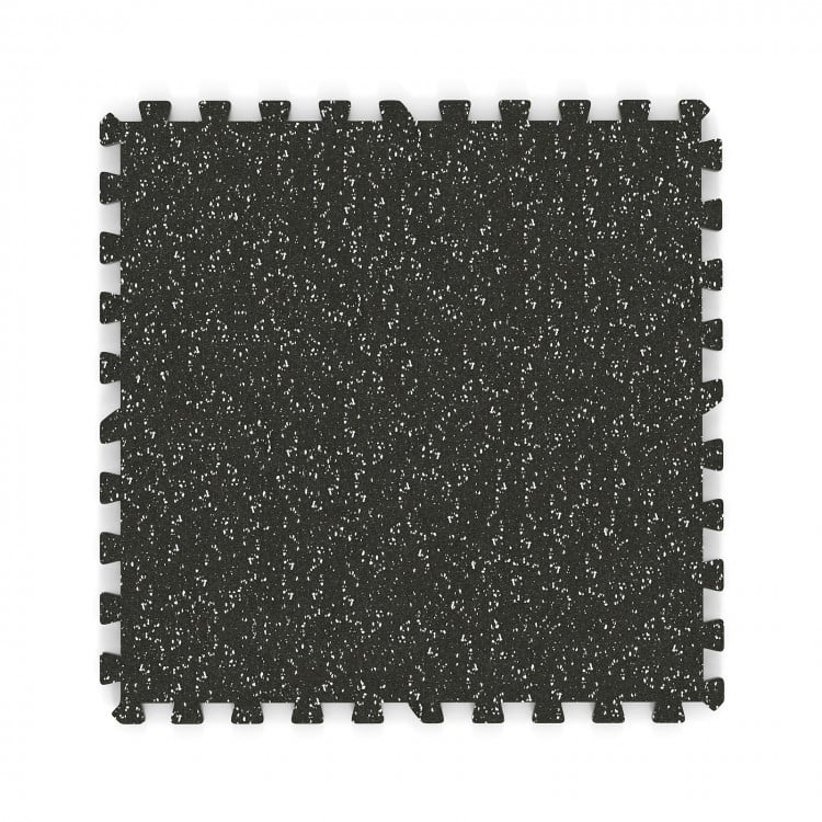 0.79 inch Thick Rubber Top Exercise Mat 48 Sq Ft with Boarders