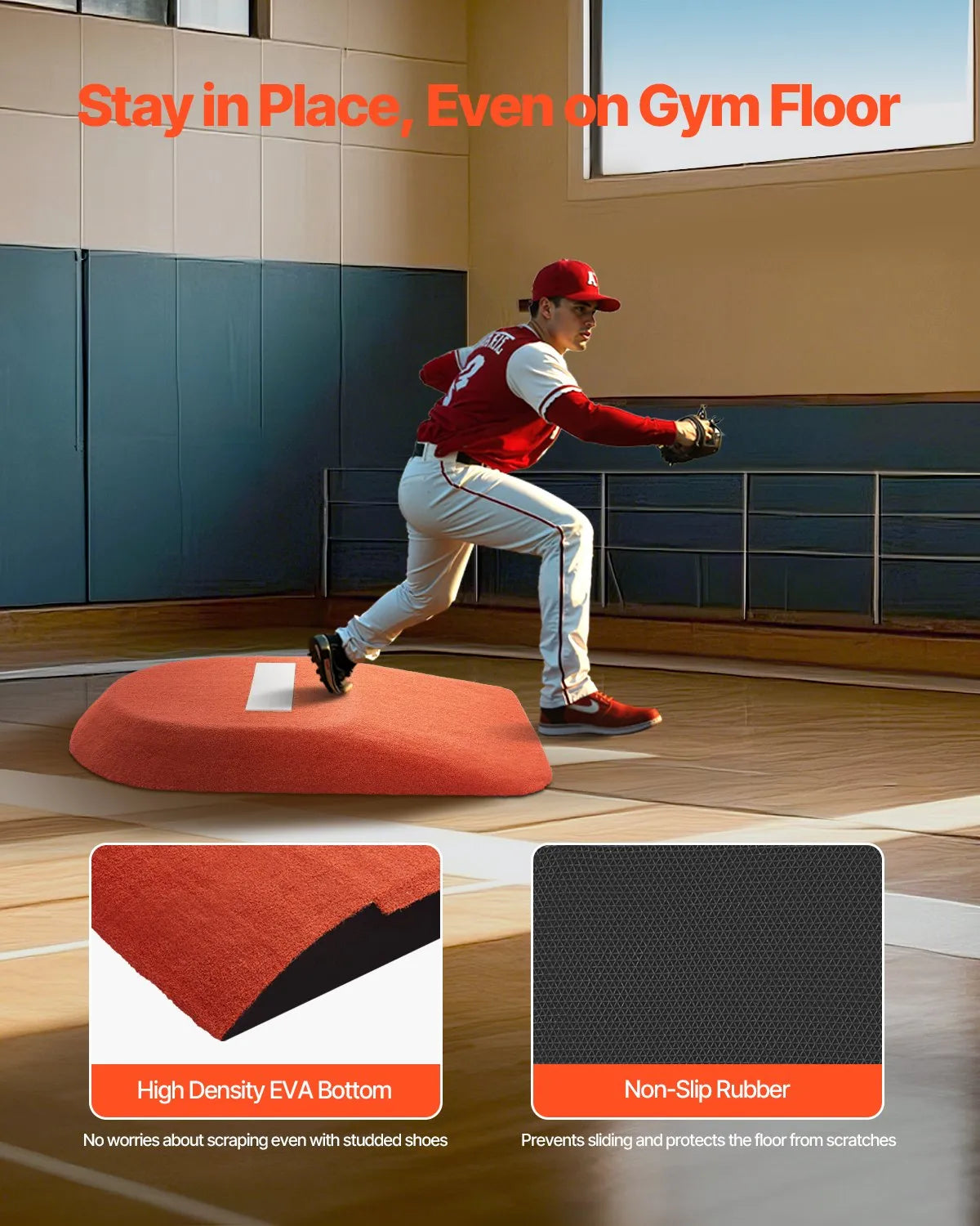 VEVOR 42 in Pitching Mound Portable Pitcher Mound Baseball Softball Training
