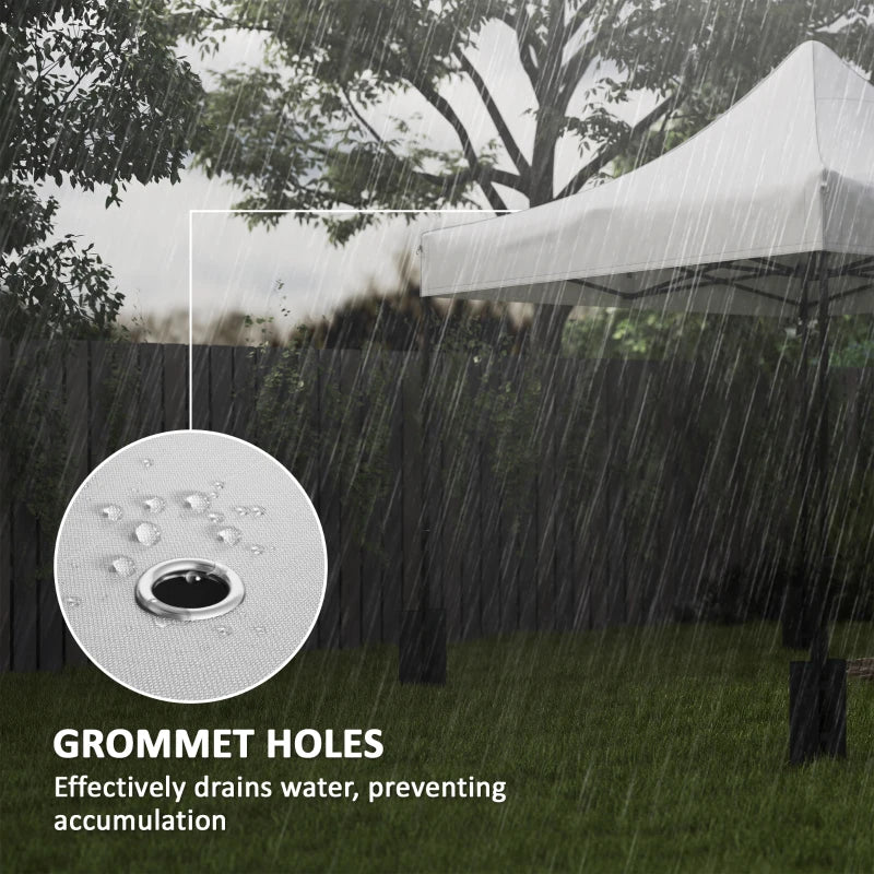 10' x 10' Replacement Canopy Top for Pop Up Canopy Tent with 4 Sand Bags, UPF50+ Protection, White