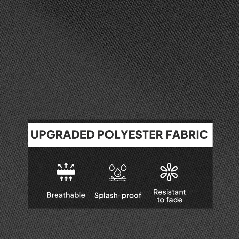 2 Seater 5" Thick Outdoor Seat Cushions with 7" Backrest, Loveseat Outdoor Furniture Cushions, Dark Grey