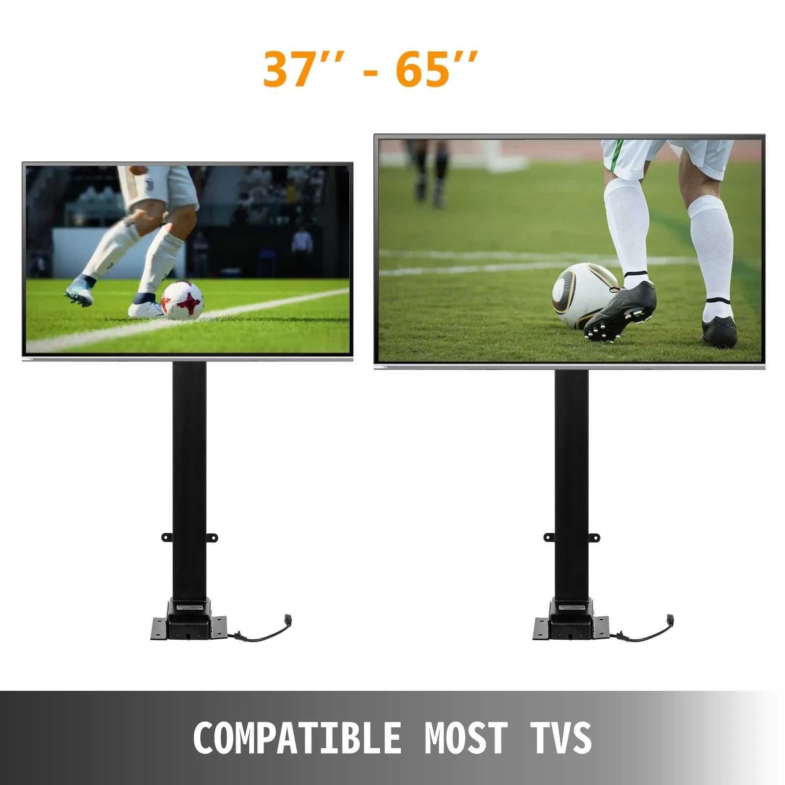 VEVOR Motorized TV Lift Stroke Length 35 Inches Motorized TV Mount Fit for 32-65 Inch TV Lift with Remote Control