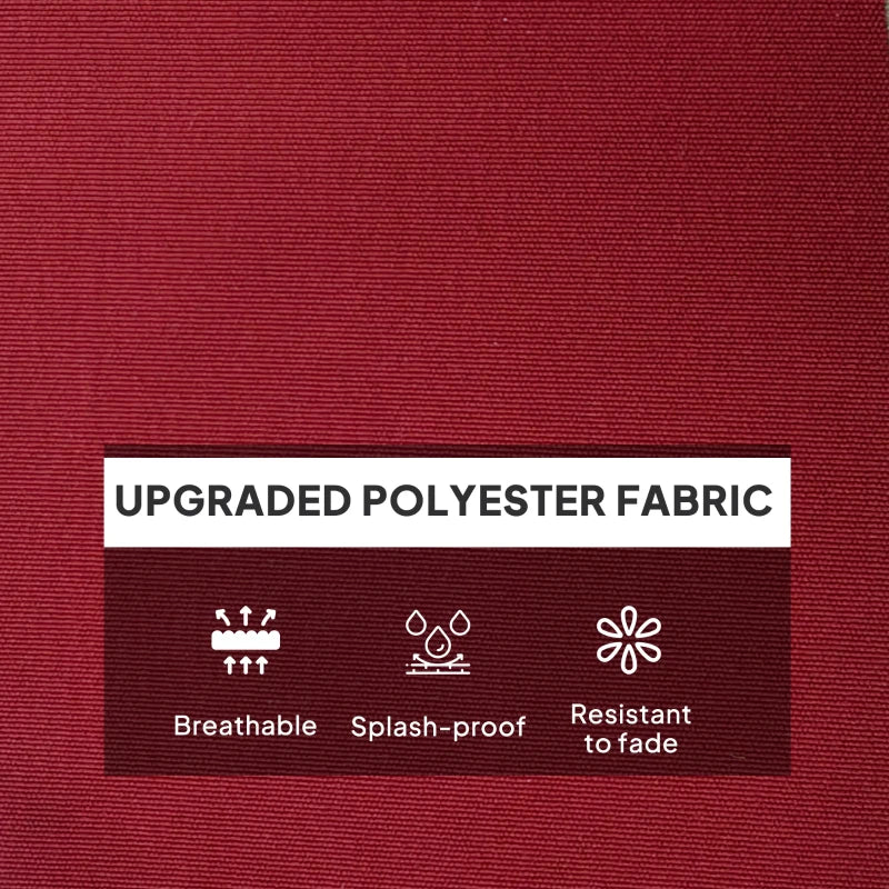 2 Seater 5" Thick Outdoor Seat Cushions with 7" Backrest, Loveseat Outdoor Furniture Cushions, Wine Red