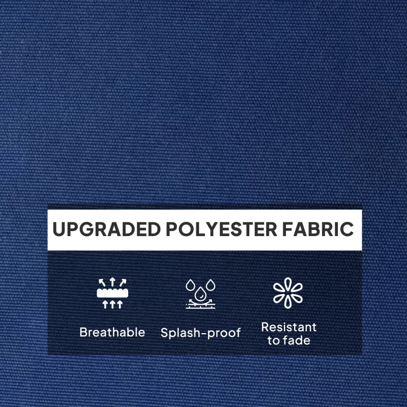 2 Seater 5" Thick Outdoor Seat Cushions with 7" Backrest, Loveseat Outdoor Furniture Cushions, Navy Blue