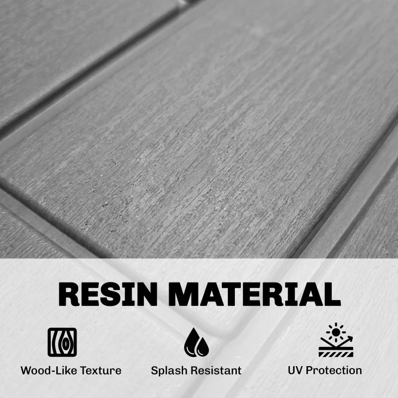 120 Gallon Resin Deck Box, Lockable Outdoor Storage Box, Splash-Resistant & UV Resistant Patio Storage Container