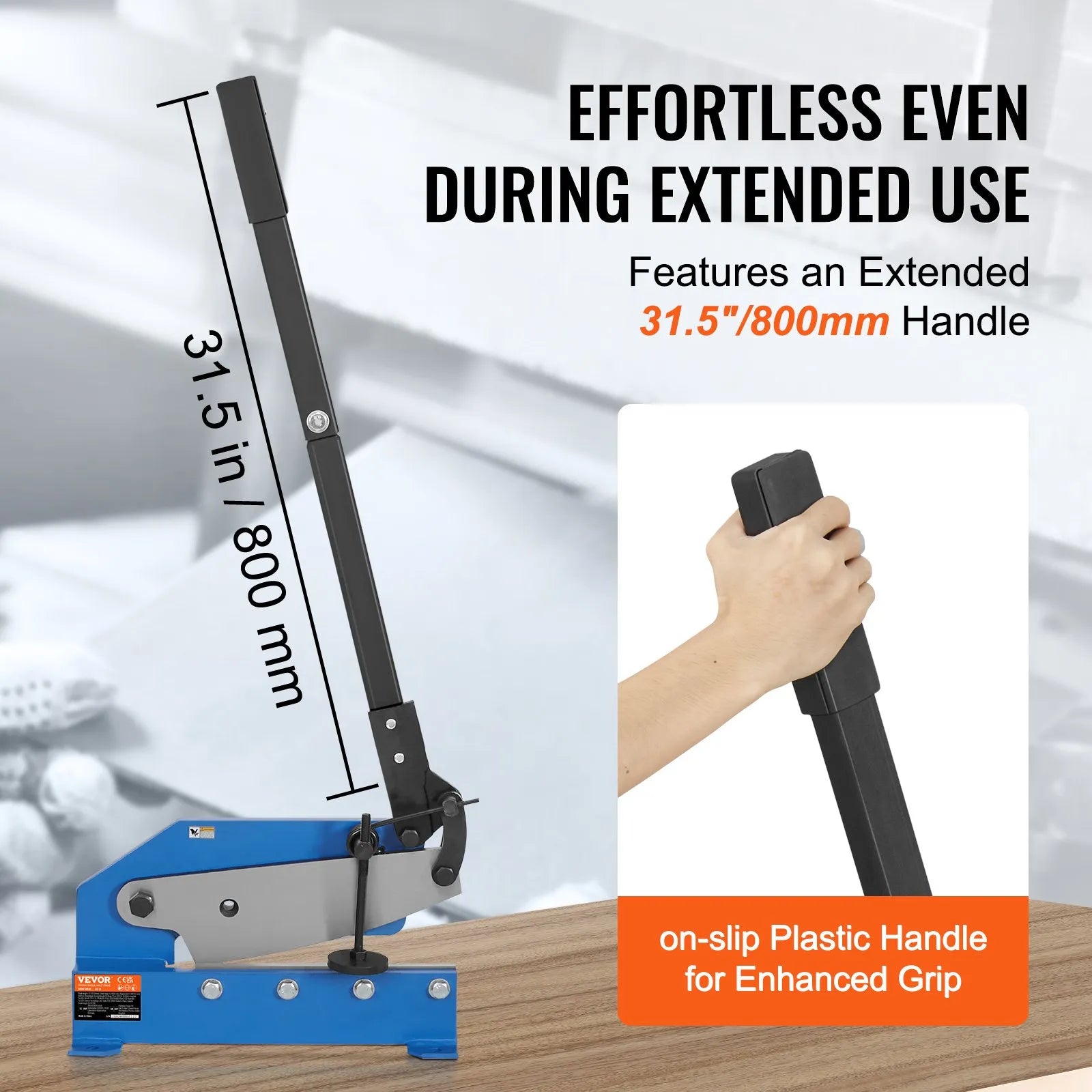 VEVOR 12" Manual Hand Plate Shear for Metal Sheet Processing, HS-12 Benchtop Cutter with Q235 Material, for Crafts Thick Steel Crafting, Heavy Duty Roll Press Machine for Builders, DIY Enthusiasts