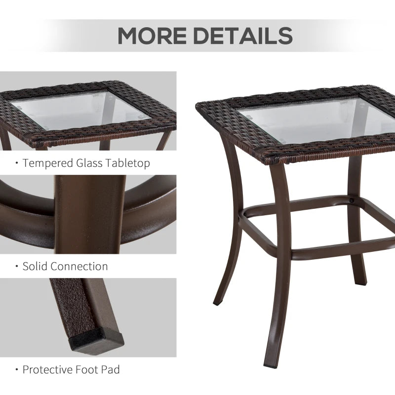 3 Pieces Patio Wicker Rocking Chair Set, Outdoor PE Rattan Bistro Set Conversation Rocker Set with 2 Chairs 1 Coffee Table for Backyard, Deck, Poolside, Cream White