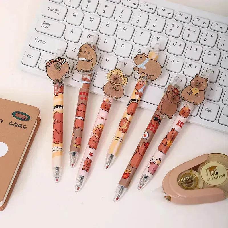 48 Pcs Cartoon Bear Acrylic Paster Pressing Pen School Supplies Gel Pen