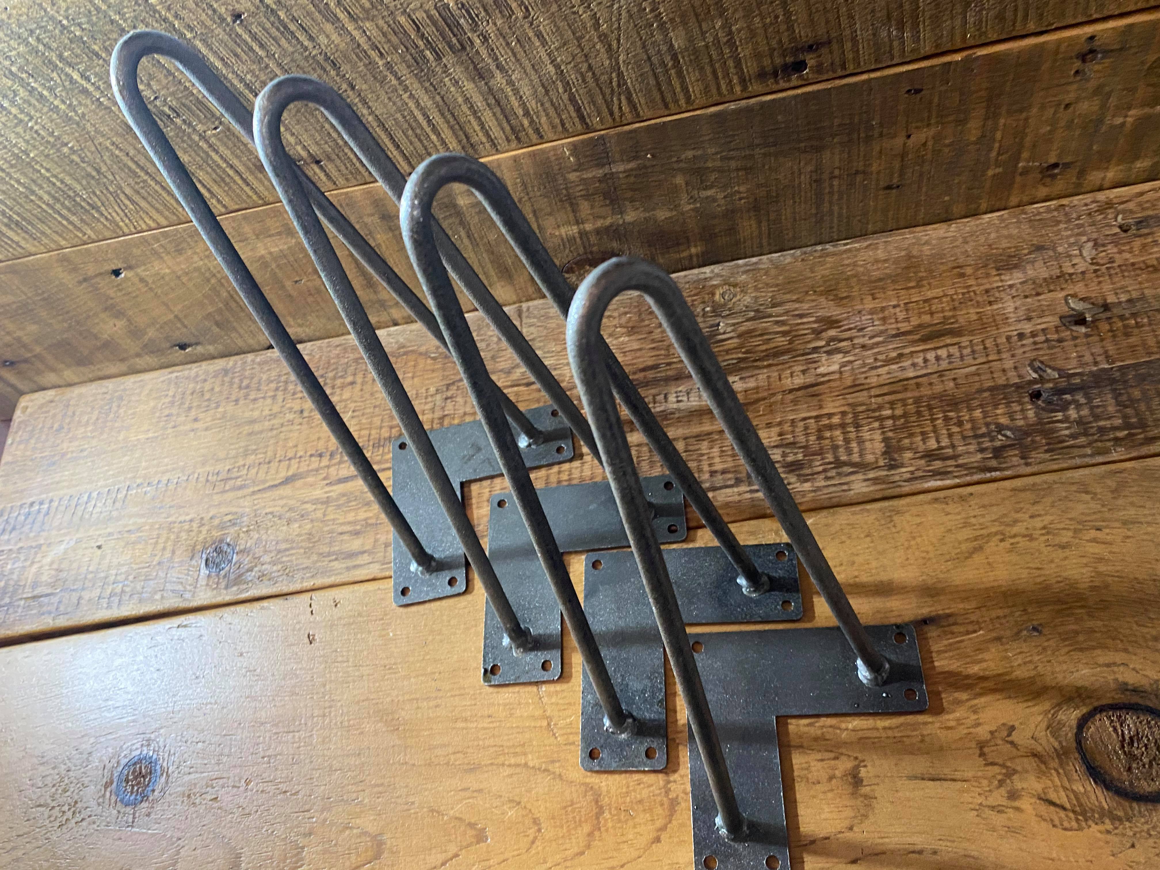 Pieds en épingle à cheveux à 2 tiges. Ensemble de 4