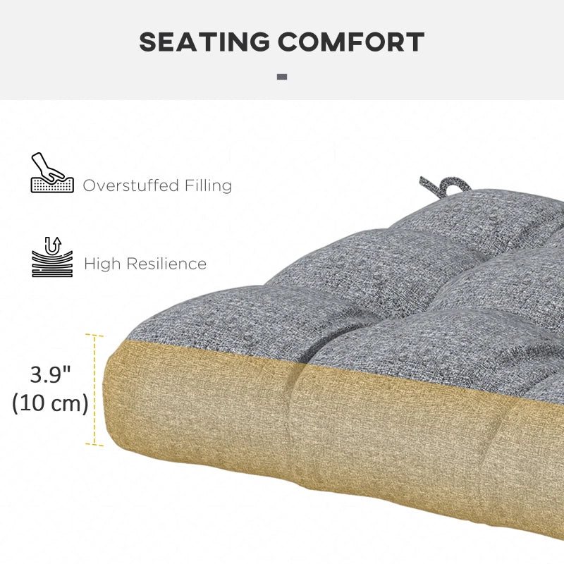 4-Piece Seat Cushion Pillows Replacement, Patio Chair Cushions Set with Ties for Indoor Outdoor