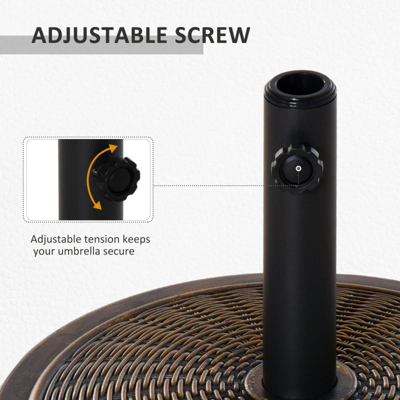 29LBS Offset Patio Umbrella Cement Base Stand Cantilever Parasol Holder Weight, Fits Φ1.4", Φ1.5", Φ1.9", Black