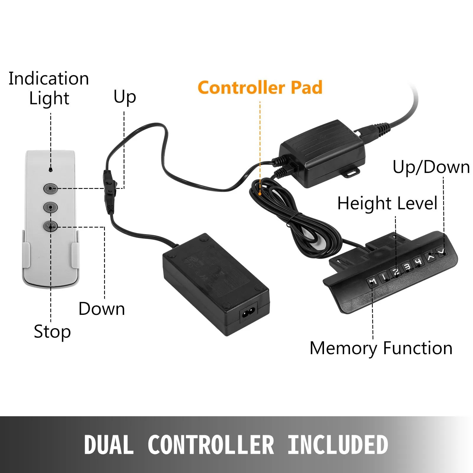 VEVOR Motorized TV Lift Stroke Length 35 Inches Motorized TV Mount Fit for 32-65 Inch TV Lift with Remote Control