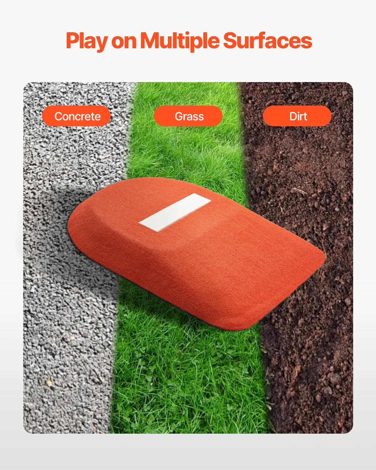 VEVOR 42 in Pitching Mound Portable Pitcher Mound Baseball Softball Training