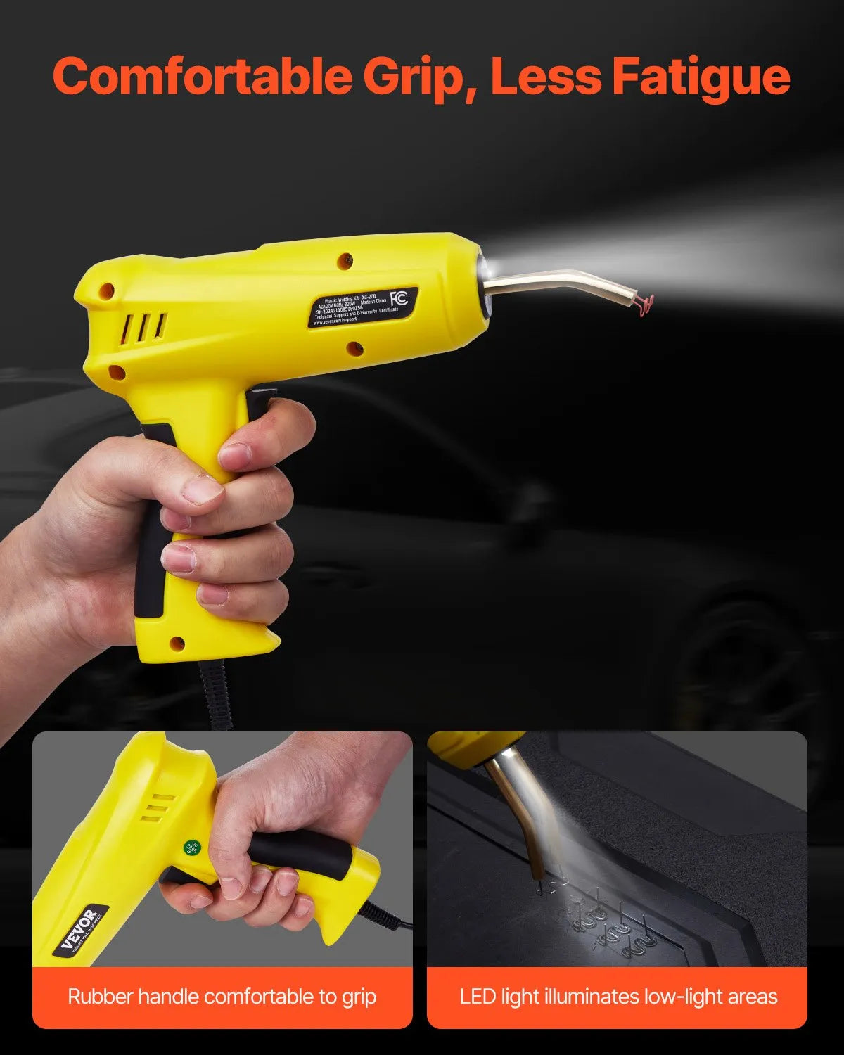 Plastic Welder 220W Plastic Welder Gun Kit with 1200 Staples & 76 Rods