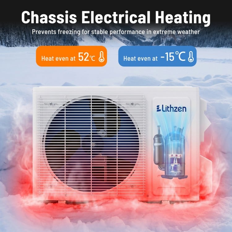 24000 BTU 18.1 SEER2 208/230V Mini Split Air Conditioner Works with Alexa