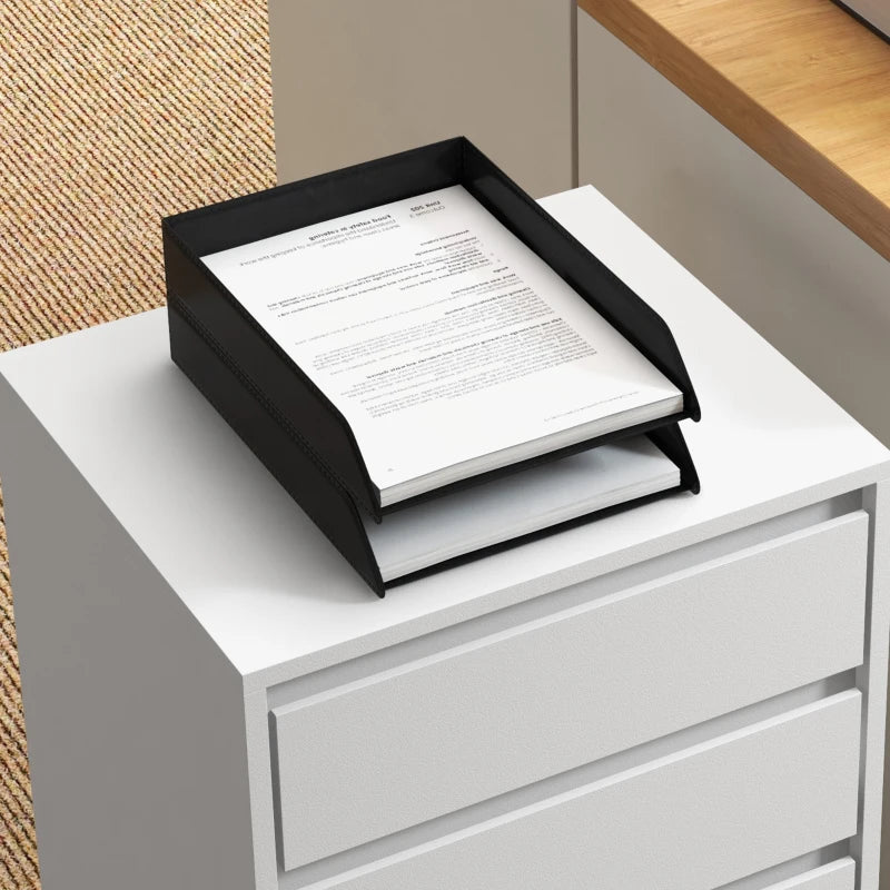 4 Drawer File Cabinet, Vertical Filing Cabinet with Wheels, Modern Printer Stand for Home Office, White