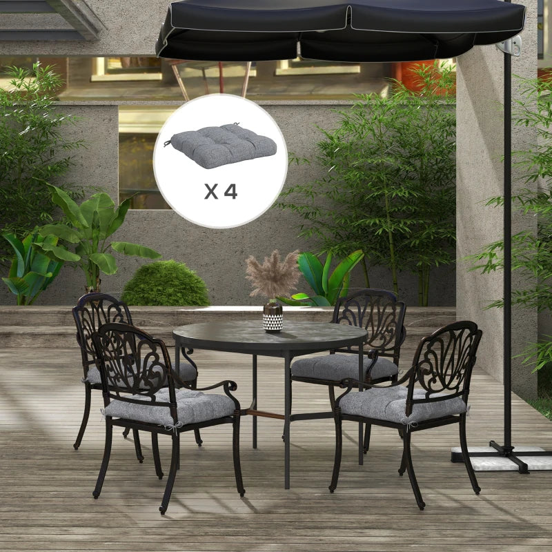 4-Piece Seat Cushion Pillows Replacement, Patio Chair Cushions Set with Ties for Indoor Outdoor
