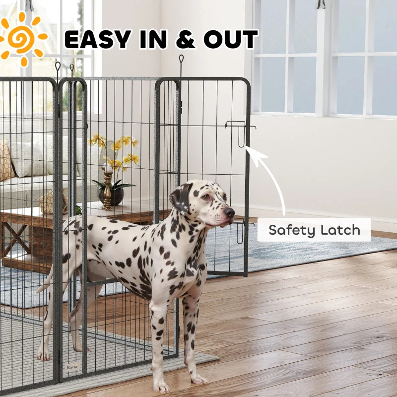 16 Panels Dog Playpen with Strap, Portable & DIY, for Large Dogs, for Yard, RV, Camping, Garden, 47" Height