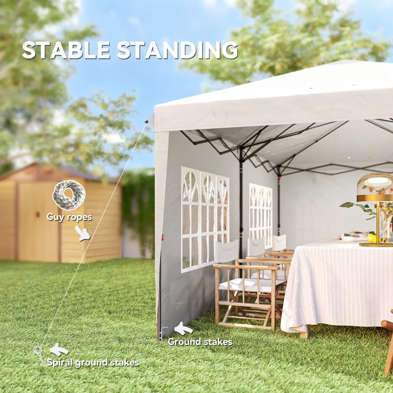 10' x 20' Outdoor Pop Up Canopy Tent Party Tent Instant Shelter W/ Carrying Bag, White