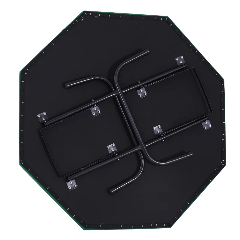 Soozier Folding Poker Table, 47" Octagon Blackjack Poker Game Table for 8 Players with Cup Holders, Green