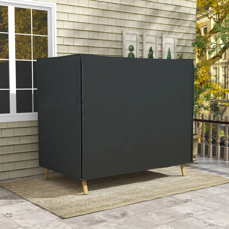 3 Seater Garden Swing Cover, Waterproof 420D Outdoor Swing Bench Cover with Zip, Windproof and Anti-UV, Black