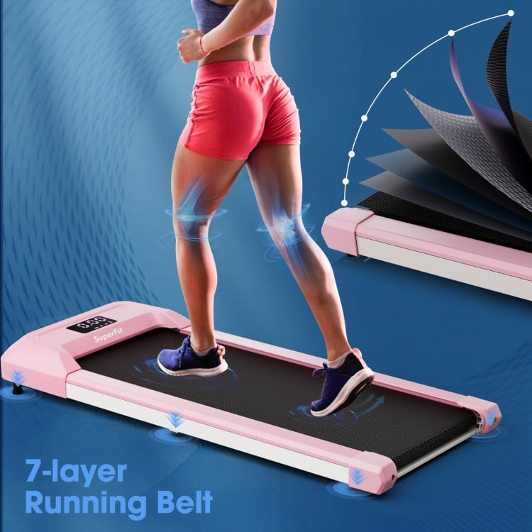 2.25 HP Walking Pad with LED Display and Remote Control-Pink