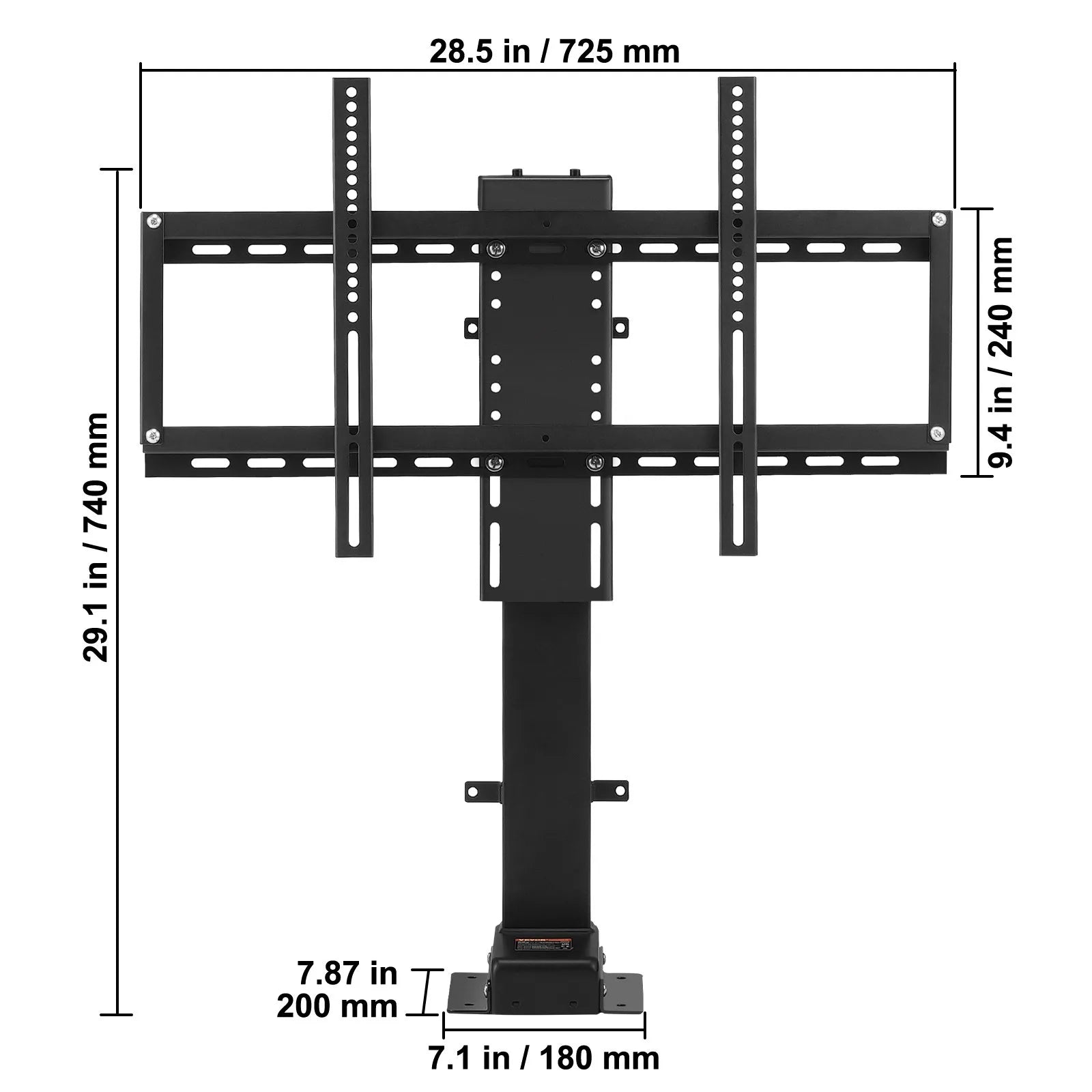 VEVOR Motorized TV Lift Stroke Length 35 Inches Motorized TV Mount Fit for 32-65 Inch TV Lift with Remote Control