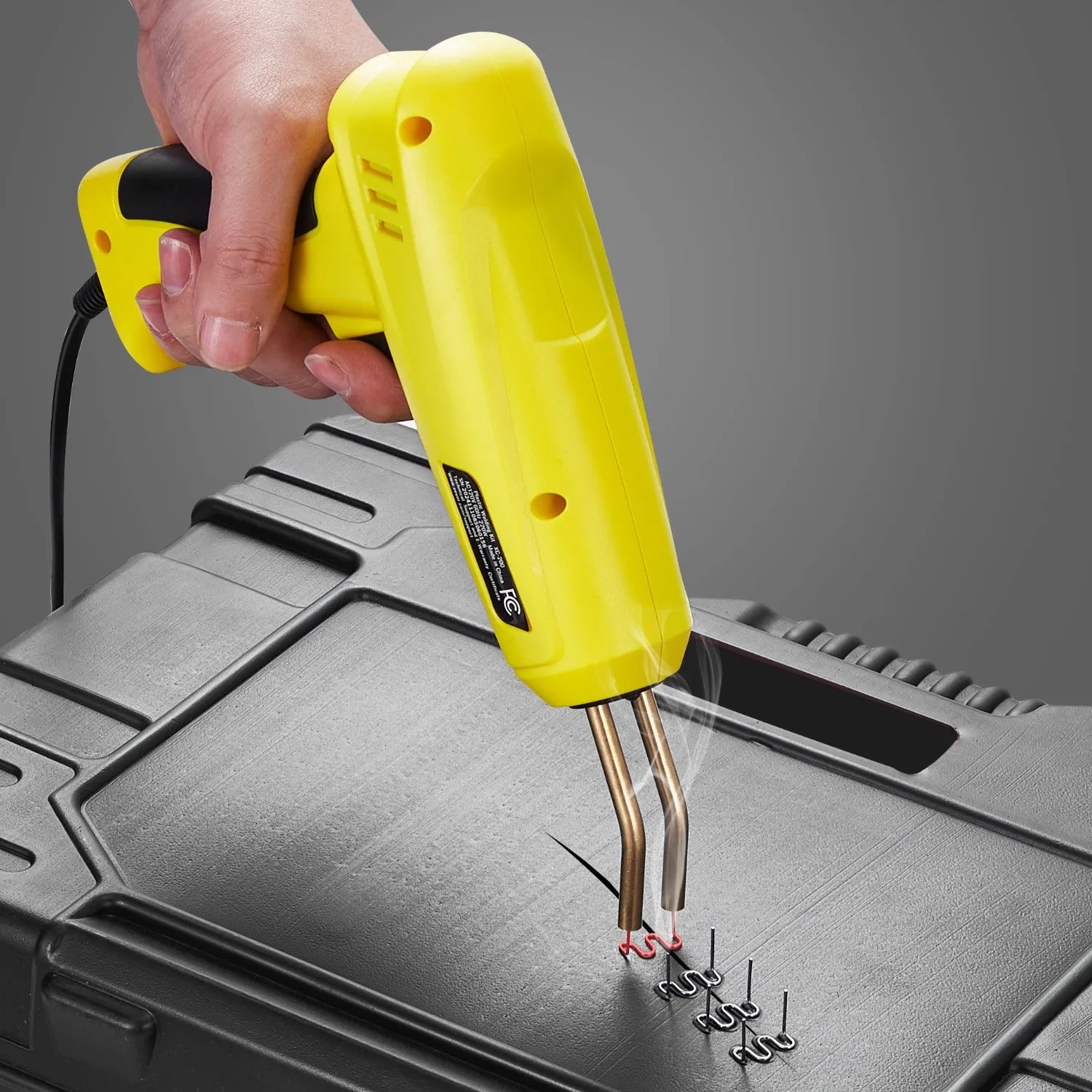 Plastic Welder 220W Plastic Welder Gun Kit with 1200 Staples & 76 Rods