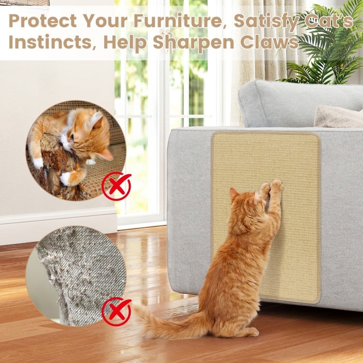24 x 16 Inch 6-Piece Cat Scratcher Mat Set
