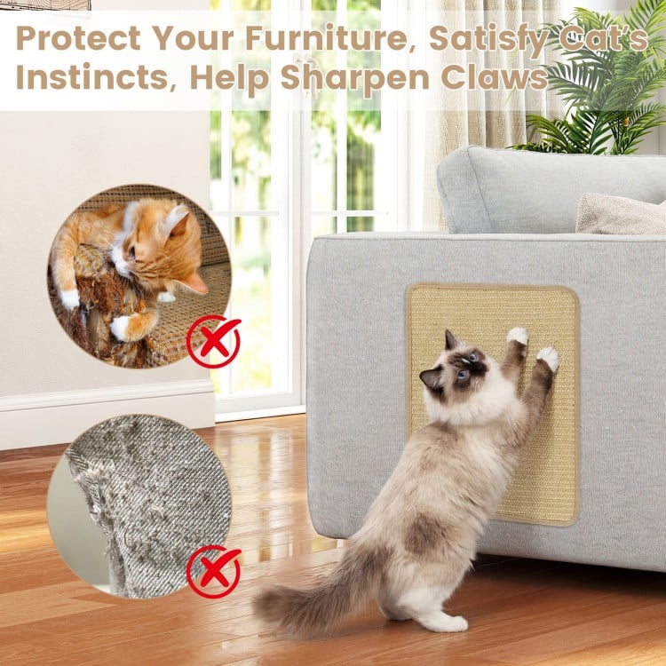 16 x 12 Inch 6-Piece Cat Scratcher Mat Set